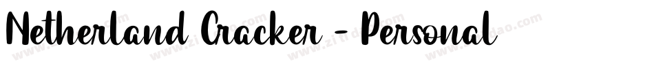 Netherland Cracker - Personal Use字体转换